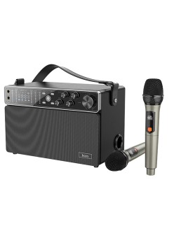 Hoco - Wireless Speaker Chanter (BS50) - Bluetooth 5.0, TF Card, U Disk, AUX, with Double Mic, 120W, 4000mAh - Black