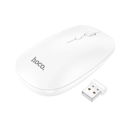 Mouse Wireless 2.4G, 800/1200/1600 DPI - Hoco (GM15) - White