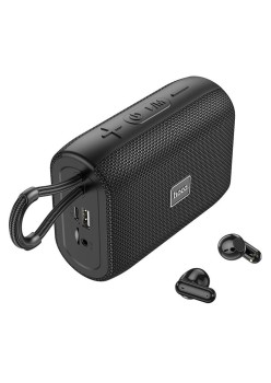 Boxa Mini Portabila + Casti Bluetooth, 1200mAh, 5W - Hoco (HC15) - Black