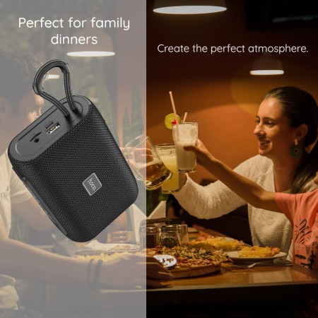 Boxa Mini Portabila + Casti Bluetooth, 1200mAh, 5W - Hoco (HC15) - Black