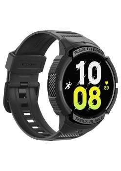 Husa pentru Samsung Galaxy Watch6 40mm + Curea - Spigen Rugged Armor Pro - Black