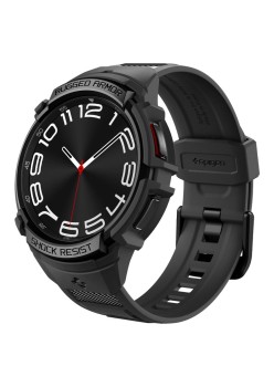 Husa pentru Samsung Galaxy Watch6 Classic 43mm + Curea - Spigen Rugged Armor Pro - Black