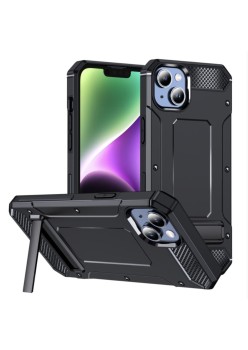 Husa pentru iPhone 14 - Techsuit Hybrid Armor Kickstand - Black