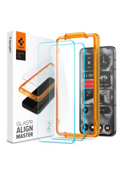 Folie pentru Nothing Phone (2) - Spigen Glas.TR Align Master (set 2) - Clear