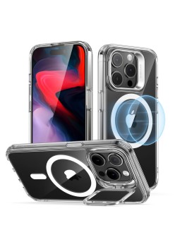 Husa pentru iPhone 15 Pro - ESR Classic Hybrid HaloLock Kickstand - Clear