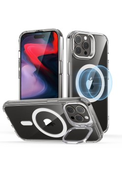 Husa pentru iPhone 15 Pro Max - ESR Classic Hybrid HaloLock Kickstand - Clear