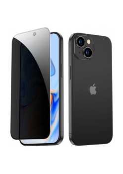 Folie pentru iPhone 15 - Tempered Glass Privacy - Black