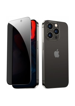 Folie pentru iPhone 15 Pro Max - Tempered Glass Privacy - Black