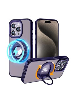 Husa pentru iPhone 15 Pro - Techsuit MagSafe Ghost Holder Series - Matte Purple