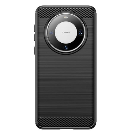Husa Carbon compatibila Huawei Mate 60 Pro, Tech AntiSoc, Negru