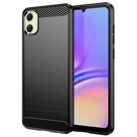Husa Carbon compatibila Samsung Galaxy A05, Tech AntiSoc, Negru