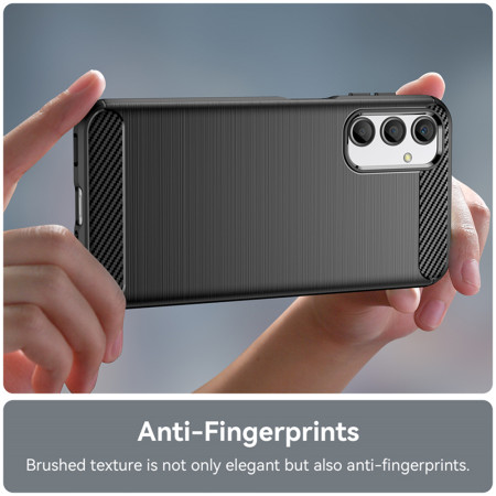 Husa Carbon compatibila Samsung Galaxy A05s, Tech AntiSoc, Negru