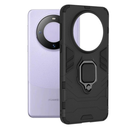 Husa telefon compatibila Huawei Mate 60, Inel Magnetic tip Suport Auto, Negru