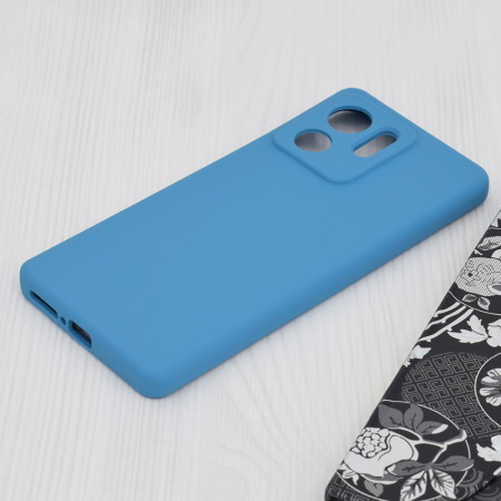 Husa de telefon compatibila Motorola Edge 40 / Edge 2023, Antiamprenta, Interior Microfibra, Camera Extra Pro, Denim Blue