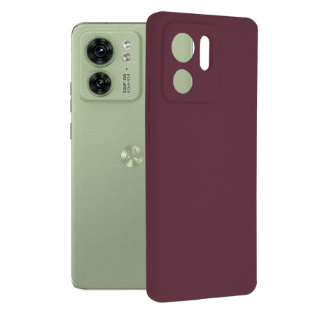 Husa de telefon compatibila Motorola Edge 40 / Edge 2023, Antiamprenta, Interior Microfibra, Camera Extra Pro, Plum Violet