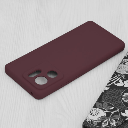 Husa de telefon compatibila Motorola Edge 40 / Edge 2023, Antiamprenta, Interior Microfibra, Camera Extra Pro, Plum Violet