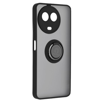 Husa telefon compatibila Realme 11, Glinth Magnet Auto si Inel Rotativ, Negru