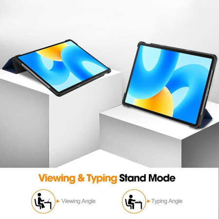 Husa tableta compatibila Huawei MatePad 11.5" FoldPro cu Microfibra, Auto Sleep/Wake, Blue