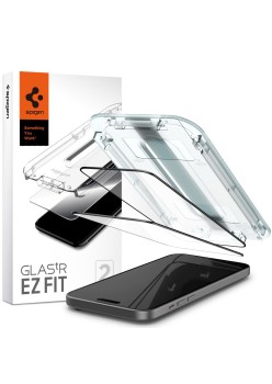 Folie pentru iPhone 15 Plus (set 2) - Spigen Glas.TR EZ FIT - Black