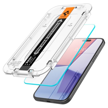 Folie pentru iPhone 15 Plus (set 2) - Spigen Glas.TR EZ FIT - Clear