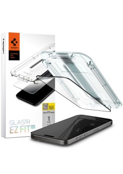 Folie pentru iPhone 15 Pro Max - Spigen Glas.TR EZ FIT - Black