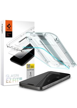 Folie pentru iPhone 15 Pro Max - Spigen Glas.TR EZ FIT - Clear