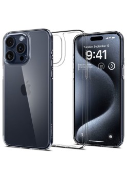 Husa pentru iPhone 15 Pro - Spigen Air Skin Hybrid - Crystal Clear