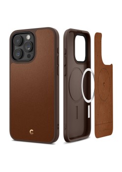 Husa pentru iPhone 15 Pro - Spigen Cyrill Kajuk MagSafe - Saddle Brown