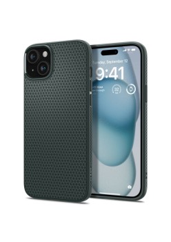 Husa pentru iPhone 15 - Spigen Liquid Air - Abyss Green