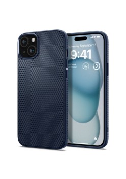 Husa pentru iPhone 15 - Spigen Liquid Air - Navy Blue