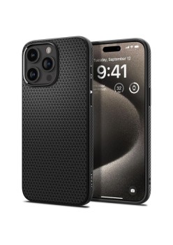Husa pentru iPhone 15 Pro Max - Spigen Liquid Air - Matte Black