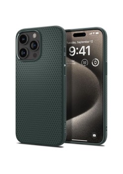 Husa pentru iPhone 15 Pro Max - Spigen Liquid Air - Abyss Green