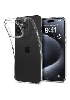 Husa pentru iPhone 15 Pro - Spigen Liquid Crystal - Clear