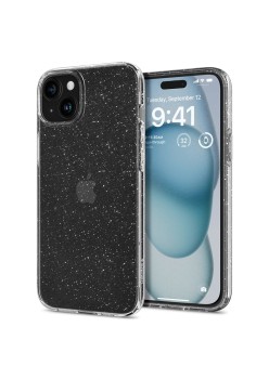 Huse pentru iPhone 15 - Spigen Liquid Crystal Glitter - Crystal Quartz