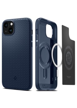 Husa pentru iPhone 15 - Spigen Mag Armor - Navy Blue
