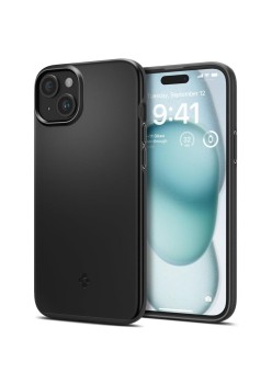 Husa pentru iPhone 15 - Spigen Thin Fit - Black