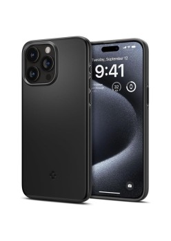 Husa pentru iPhone 15 Pro - Spigen Thin Fit - Black