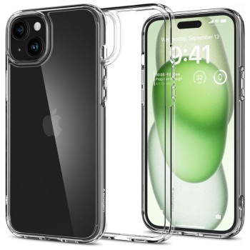 Husa pentru iPhone 15 Plus - Spigen Ultra Hybrid - Clear