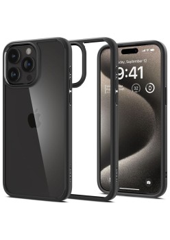 Husa pentru iPhone 15 Pro - Spigen Ultra Hybrid - Matte Black