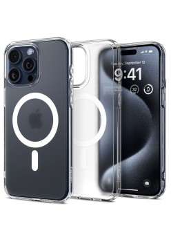 Husa pentru iPhone 15 Pro Max - Spigen Ultra Hybrid MagSafe - Frost Clear