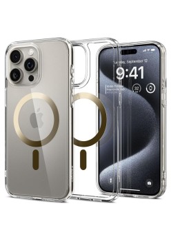 Husa pentru iPhone 15 Pro Max - Spigen Ultra Hybrid MagSafe - Gold