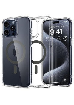 Husa pentru iPhone 15 Pro Max - Spigen Ultra Hybrid MagSafe - Graphite