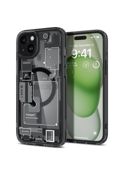 Husa pentru iPhone 15 - Spigen Ultra Hybrid MagSafe Zero One - Black