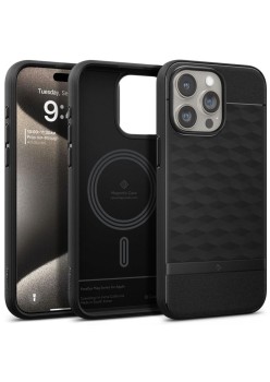 Husa pentru iPhone 15 Pro Max - Spigen Caseology Parallax MagSafe - Matte Black