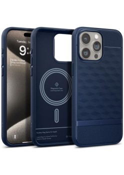 Husa pentru iPhone 15 Pro Max - Spigen Caseology Parallax MagSafe - Midnight Blue