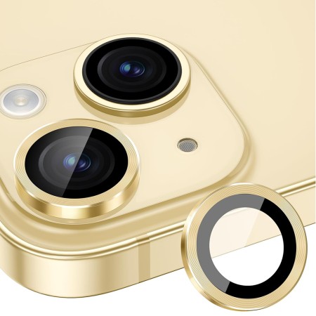 Folie pentru iPhone 15 / 15 Plus - Lito S+ Camera Glass Protector - Yellow