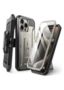 Husa pentru iPhone 15 Pro Max - Supcase Unicorn Beetle Pro - Titan Gray