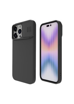 Husa pentru iPhone 15 Pro - Nillkin CamShield Silky MagSafe Silicone - Classic Black