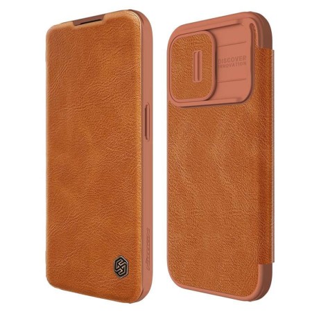 Husa pentru iPhone 15 Pro - Nillkin QIN Pro Leather Case - Brown