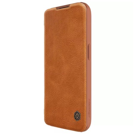 Husa pentru iPhone 15 Pro - Nillkin QIN Pro Leather Case - Brown
